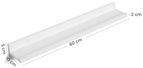 Set de 2 polițe de perete SHELFY, albe