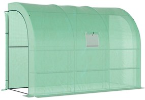 Outsunny Sera, Sera de gradina cu acoperire din plastic, rezistenta la UV, 3 etaje, Usi cu fermoar, Verde | Aosom Romania