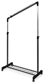 Suport pentru haine negru telescopic/cu roți din metal Under Stairs – Compactor