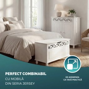 Comodă JERSEY, 76x65x35cm, alb Casaria