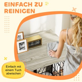 PawHut Cușcă pentru câini, Casetă pentru câini, Cușcă de ședere blocabilă pentru câini mari, Gri | Aosom Romania