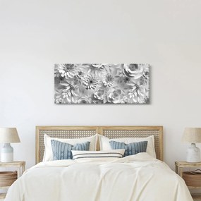 Tablou - Flori albe (120x50 cm)
