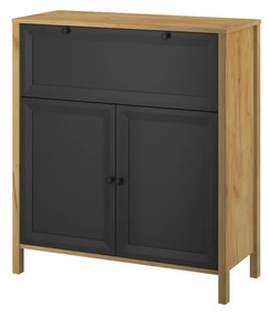 Comodă Bruselas 1 (stejar craft auriu + negru) . 1116781