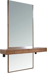 Oglinda de perete verticala cu raft tip consola Alline