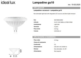 Bec LED ,GU10 12W 0980lm 2700k cri90