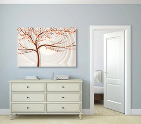 Tablou copac modern pe fundal abstract