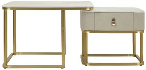 Mauro Ferretti Set De 2 Măsuțe De Cafea Beauty,  70 X 70 X 48 Cm Și 50 X 50 X 43,5 Cm | Aosom Romania