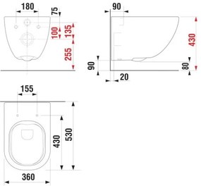 JIKA H8207140000001 - WC suspendat MIO, ceramică, alb