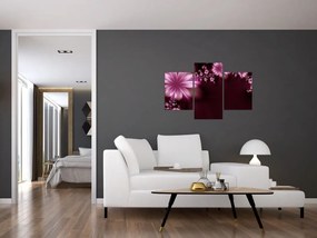 Tablou cu abstracție - flori (90x60 cm)