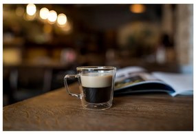 Căni 2 buc. pentru espresso/cu perete dublu din sticlă 80 ml Diva – Vialli Design