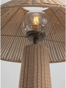 Lampa de podea din ratan sintetic pentru exterior Plom maro deschis