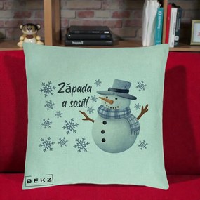 Perna Decorativa Zapada a Sosit Om de Zapada, 40x40 cm, Verde Menta, Husa Detasabila, Perna Inclusa, BEKZ®