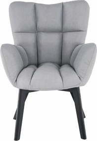 Fotoliu de design, gri/negru, FONDAR