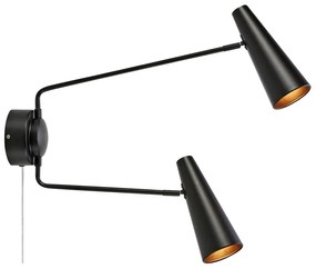 Aplică de perete neagră Peak – Markslöjd