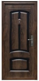 Usa metalica de exterior cu izolatie si vizor Novo Doors ND6001 ,deschidere stanga dreapta, 1 yala, dimensiuni multiple,tabla 0.5 mm, balamale si