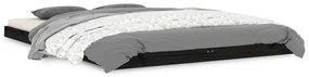 823448 vidaXL Cadru de pat, negru, 140x200 cm, lemn masiv de pin