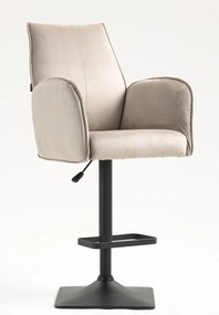 HR280KW Scaun Latte din Catifea cu Bază Neagră