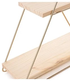 Organizator cu rafturi 35x40 cm auriu