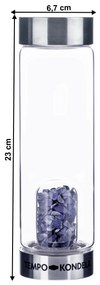 TEMPO-KONDELA CRYSTAL, flacon de sticlă cu cianit, 500 ml