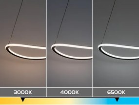 Rabalux 72340 - Lustru LED reglabil pe cablu MALIRA 45W/230V 3000-6500K+telecomandă