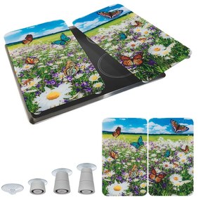 Protecții de aragaz 2 buc. din sticlă temperată 52x30 cm Summer Meadow – Maximex
