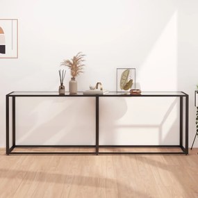 vidaXL Masă consolă, transparent, 220x35x75,5 cm, sticlă securizată