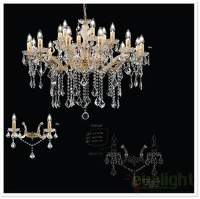 Candelabru 18 brate cristal Venezian FLORIAN SP18 ORO 075181