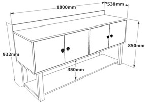 Dulap Menauras 4 (Nuc + antracit). 1106471