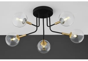 Lustră pe tijă Jupiter 2040 BURANO 5xG9/10W/230V negru/auriu/transparent