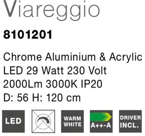Lustra suspendata LED design modern Viarregio crom