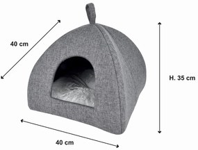 Cort animale gri pentru pisici 40x40 cm – Love Story