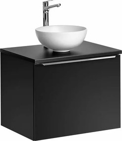 Set dulap baza suspendat 60 cm cu blat si lavoar Comad Santa Fe alb mat