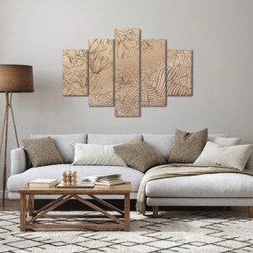 Tablou - Flori desenate (150x105 cm)