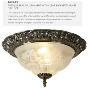 Plafoniera stil clasic Flush alama antic 7045-13 SRT