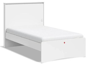 Pat pentru copii 120x200 cm , Design modern, port USB, colectia Varia White