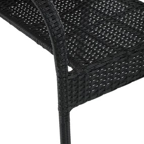 Autronic Scaun de grădină, metal, polyratan,negru, A ZC-S2113 BK