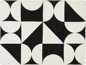 Pătură neagră/crem 150x200 cm Tul – noo.ma