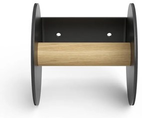 Suport pentru hârtie igienică negru de montat pe perete Bull – LIND DNA