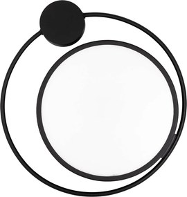 Plafonieră LED Erste Moon 28W 1400lm 3000K 440x70mm Negru Mat, Design Modern Minimalist pentru Iluminat Interior Elegant și Eficient Energetic