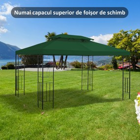 Outsunny Prelata pentru Foisor 4x3 m cu 2 Niveluri