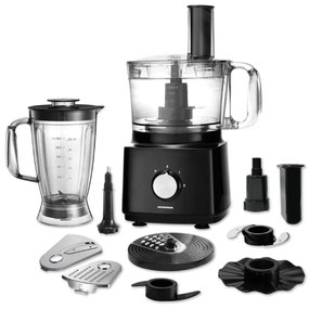 ROBOT DE BUCATARIE HEINNER HFP-750BK, 750 W, BOL 1.2 L, BLENDER 1.8 L, DISC FELIERE, MARUNTIRE, NEGRU