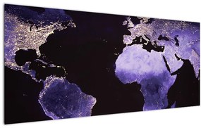 Tablou Pământului din Cosmos (120x50 cm), în 40 de alte dimensiuni noi