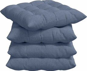 vidaXL Perne de Șezut 4 pcs albastru 40 x 40 x 6 cm