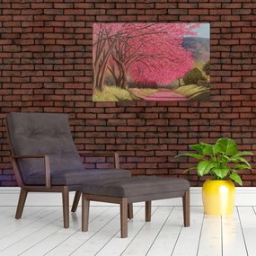 Tablou cu copaci înfloriți (90x60 cm)