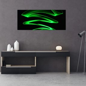 Tablou - valuri neon (120x50 cm), în 40 de alte dimensiuni noi