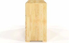 Comodă lemn masiv TerraCraft Pin 3 sertare, 120 × 45 × 81 cm