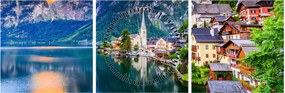 Tablou - Sat alpin (cu ceas) (90x30 cm)