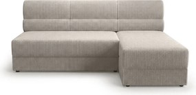 OFERTA Set de canapea extensibila reversibila in forma de L TAVERO SLIM 201x140 cm, bej deschis clasa a II-a