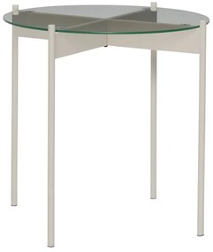 Măsuță auxiliară rotundă cu blat din sticlă ø 45 cm Beam – Hübsch