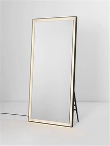 Oglinda baie de perete sau podea cu iluminat LED IP44 Adon, 75x150cm